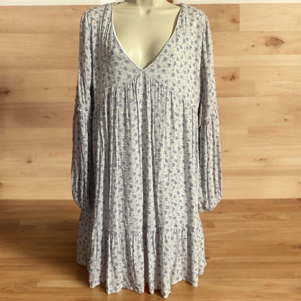 Altar'd State Lavender Floral Midi Dress